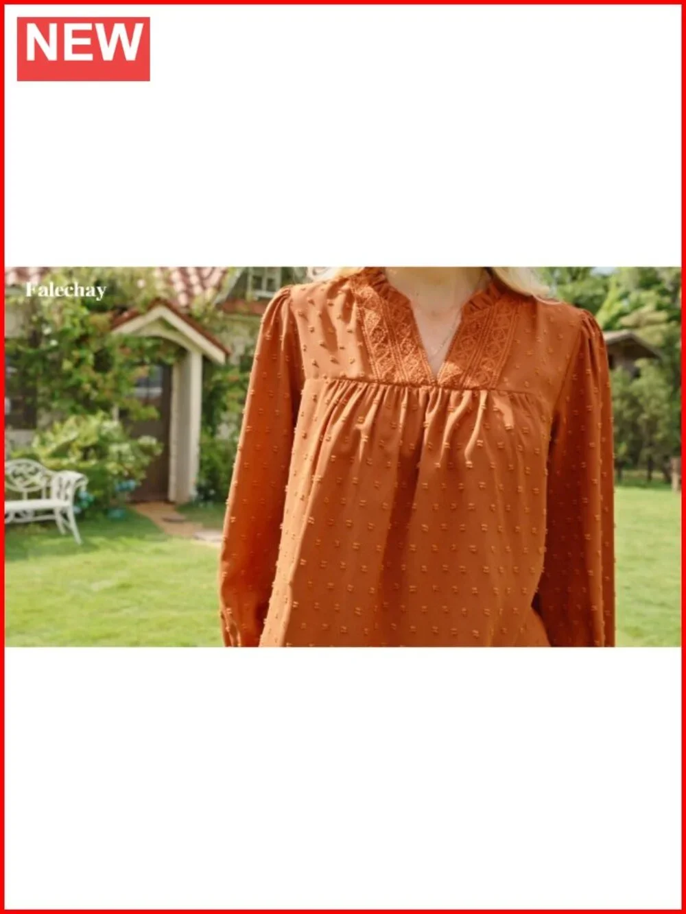 Womens Boho V-Neck Crochet Lace Long Sleeve Blouse